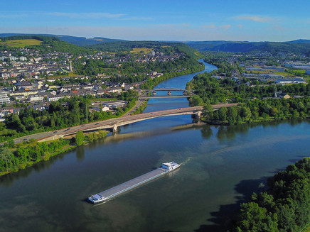 Confluence of the Saar and Moselle in Konz